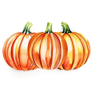 Watercolor Pumpkin Clipart PNG 31