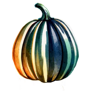 Watercolor Pumpkin Silhouette PNG Gpf
