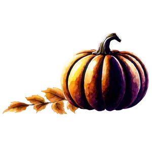 Watercolor Pumpkin Silhouette PNG Ksu35 PNG