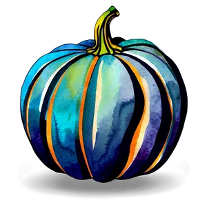 Watercolor Pumpkin Silhouette PNG Kvs71 PNG