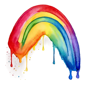 Watercolor Rainbow Art Png 06272024 PNG image