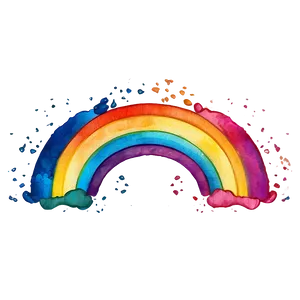 Watercolor Rainbow C PNG image