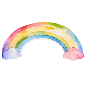 Watercolor Rainbow Landscape Png 69 PNG image