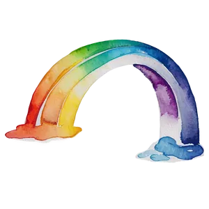 Watercolor Rainbow Path Png Ava PNG image