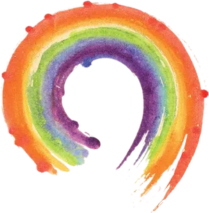 Watercolor Rainbow Splash PNG image