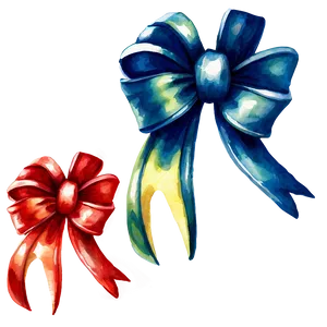 Watercolor Red Bow PNG 22 PNG