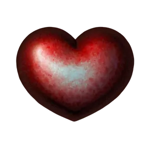 Watercolor Red Heart Emoji PNG 6 PNG