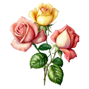 Watercolor Rose Beauty Png 95 PNG image