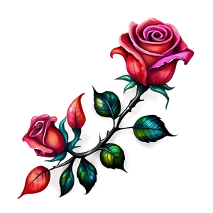 Watercolor Rose Tattoo Drawing Png Yxx PNG image