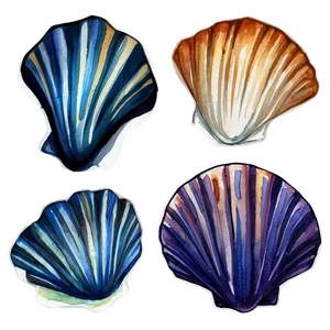 Watercolor Seashell Clipart Png 06262024 PNG image