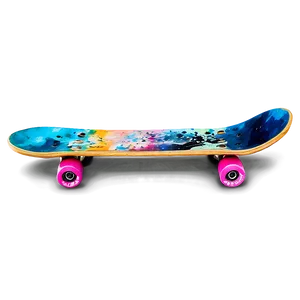 Watercolor Skateboard Deck Artwork PNG 15