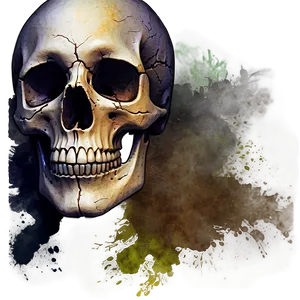 Watercolor Skull Face Effect PNG Kwi59 PNG