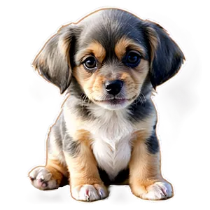 Watercolor Small Dog PNG Lkq
