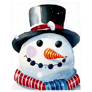 Watercolor Snowman Painting Png 48 PNG image