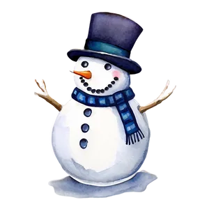 Watercolor Snowman Painting Png 84 PNG image