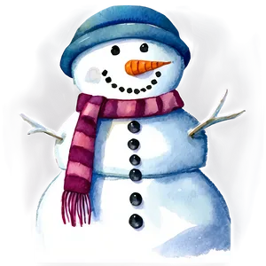 Watercolor Snowman Painting Png Wdg46 PNG image