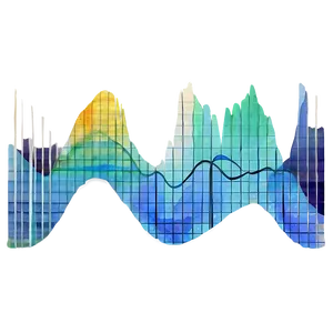 Watercolor Sound Wave PNG 05232024