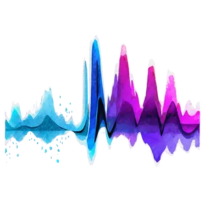 Watercolor Sound Wave PNG Ofk90 PNG