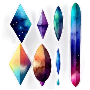 Watercolor Space Elements Png 05032024 PNG image