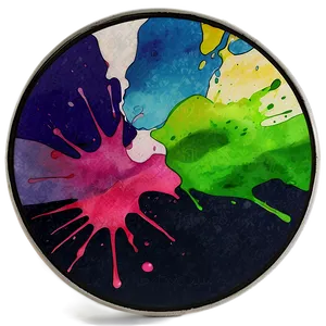 Watercolor Splash Coaster Png Qbn PNG image