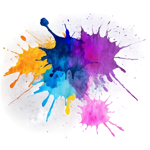 Watercolor Splatter Design PNG 05042024