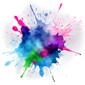 Watercolor Splatter Design PNG 41