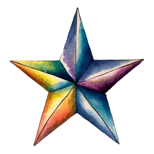 Watercolor Star Tattoo PNG 26 PNG