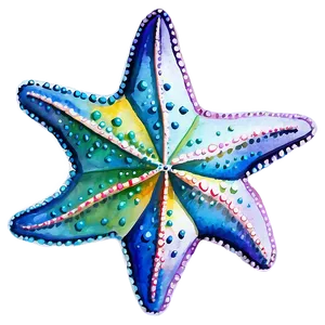 Watercolor Starfish Art Png 05242024 PNG image