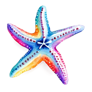 Watercolor Starfish Art Png 05242024 PNG image