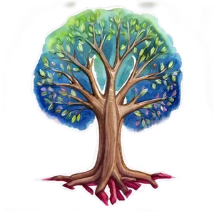 Watercolor Tree Of Life Painting PNG 06122024