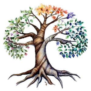 Watercolor Tree Of Life Painting PNG Scf9 PNG