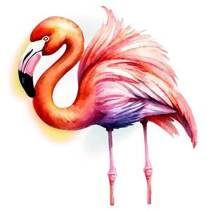 Watercolor Tropical Flamingo Png 06272024 PNG image