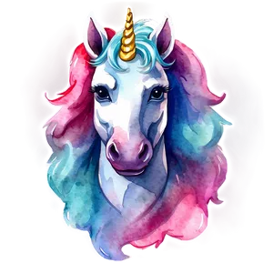 Watercolor Unicorn Png Ill PNG image