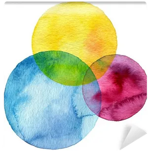 Watercolor Venn Diagram Transparent Background PNG image