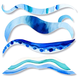 Watercolor Wave Pattern Png 06272024 PNG image