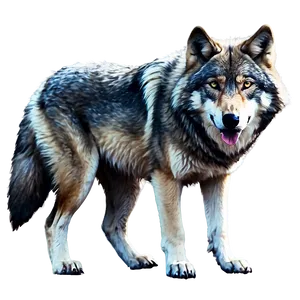Watercolor Wolf Painting Png Sqm95 PNG image