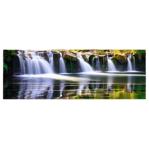 Waterfall And Reflective Lake PNG 05212024 PNG