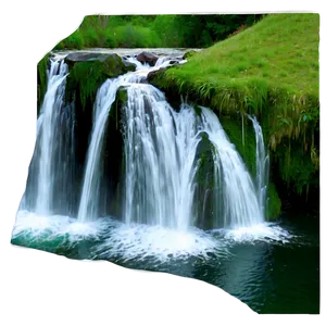 Waterfall And Reflective Lake PNG 79 PNG