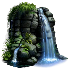 Waterfall In A Fairy Tale PNG 29 PNG