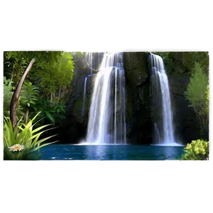 Waterfall In A Fairy Tale PNG Mdc PNG