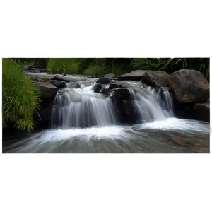Waterfall In Alpine Setting PNG Csn