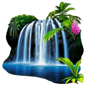Waterfall In Exotic Location PNG Jjj39 PNG
