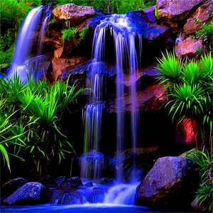 Waterfall In Rocky Mountains PNG Ysj