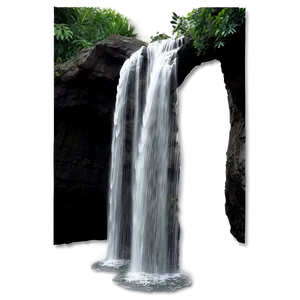 Waterfall Over Cave Entrance Png 05212024 PNG image