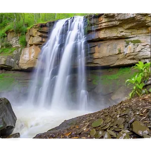 Waterfall Splashing On Rocky Cliff Png 57 PNG image