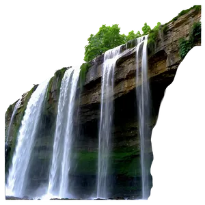 Waterfall With Rainbow Png Ahg PNG image