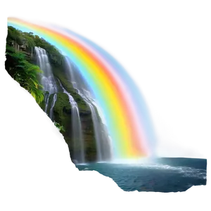 Waterfall With Rainbow Png Ill58 PNG image