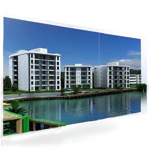 Waterfront Apartment Scene PNG Svd PNG