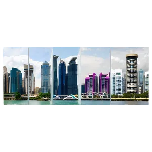 Waterfront City Panorama PNG 37
