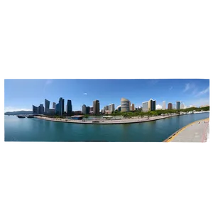 Waterfront City Panorama PNG 79